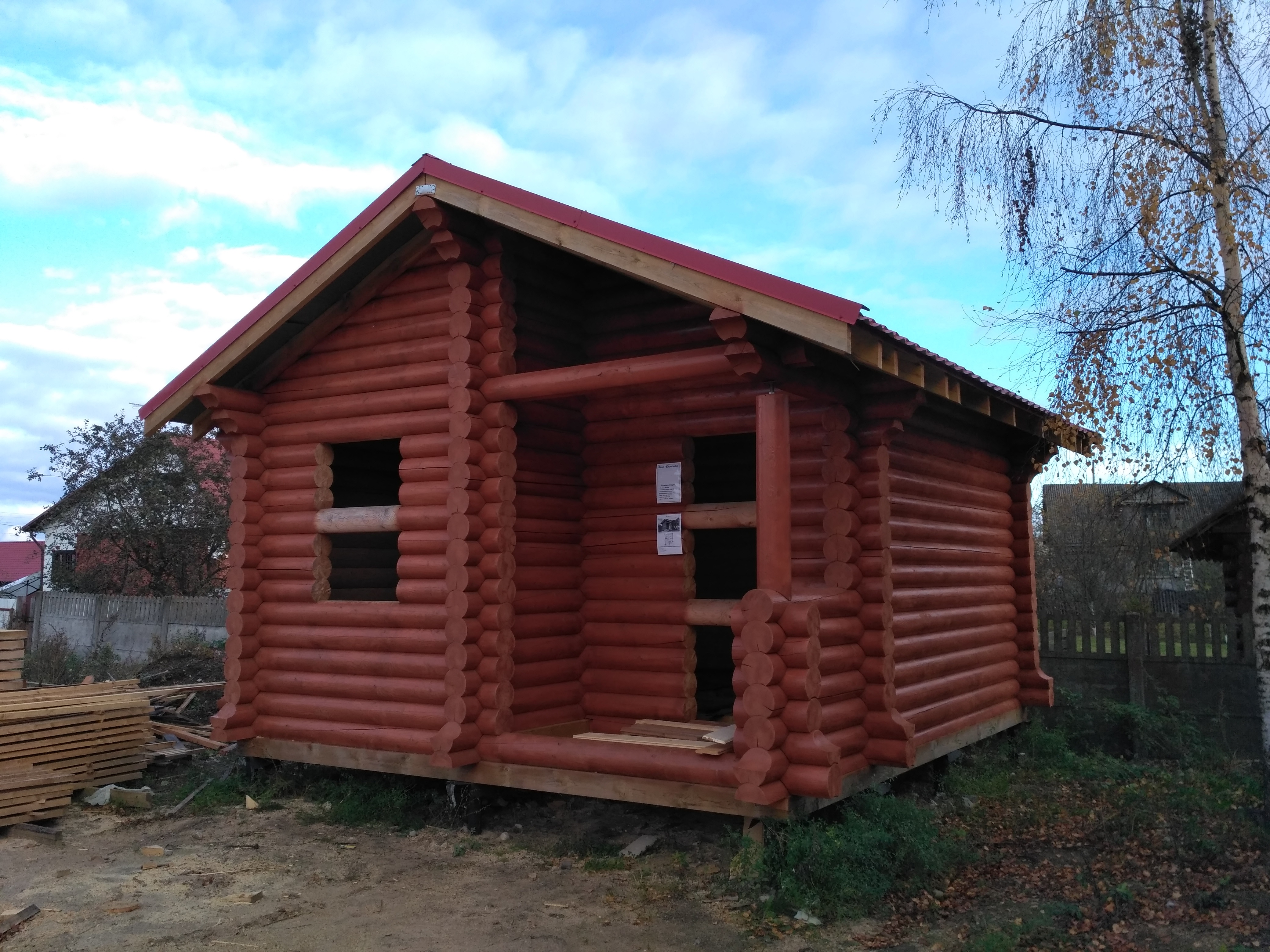 Строительство бань из бревна