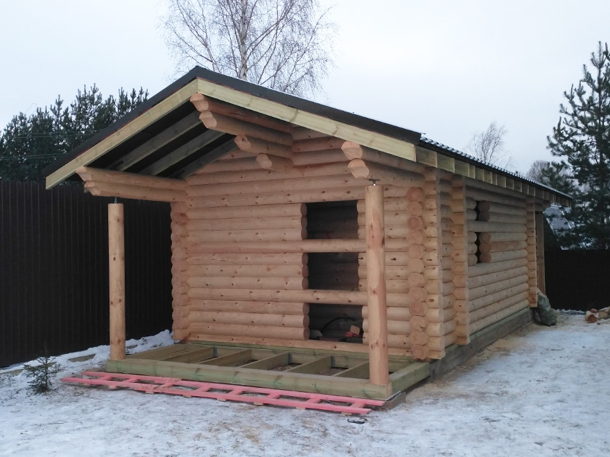 Строительство бань из бревна
