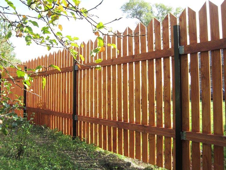 Забор деревянный одинарный