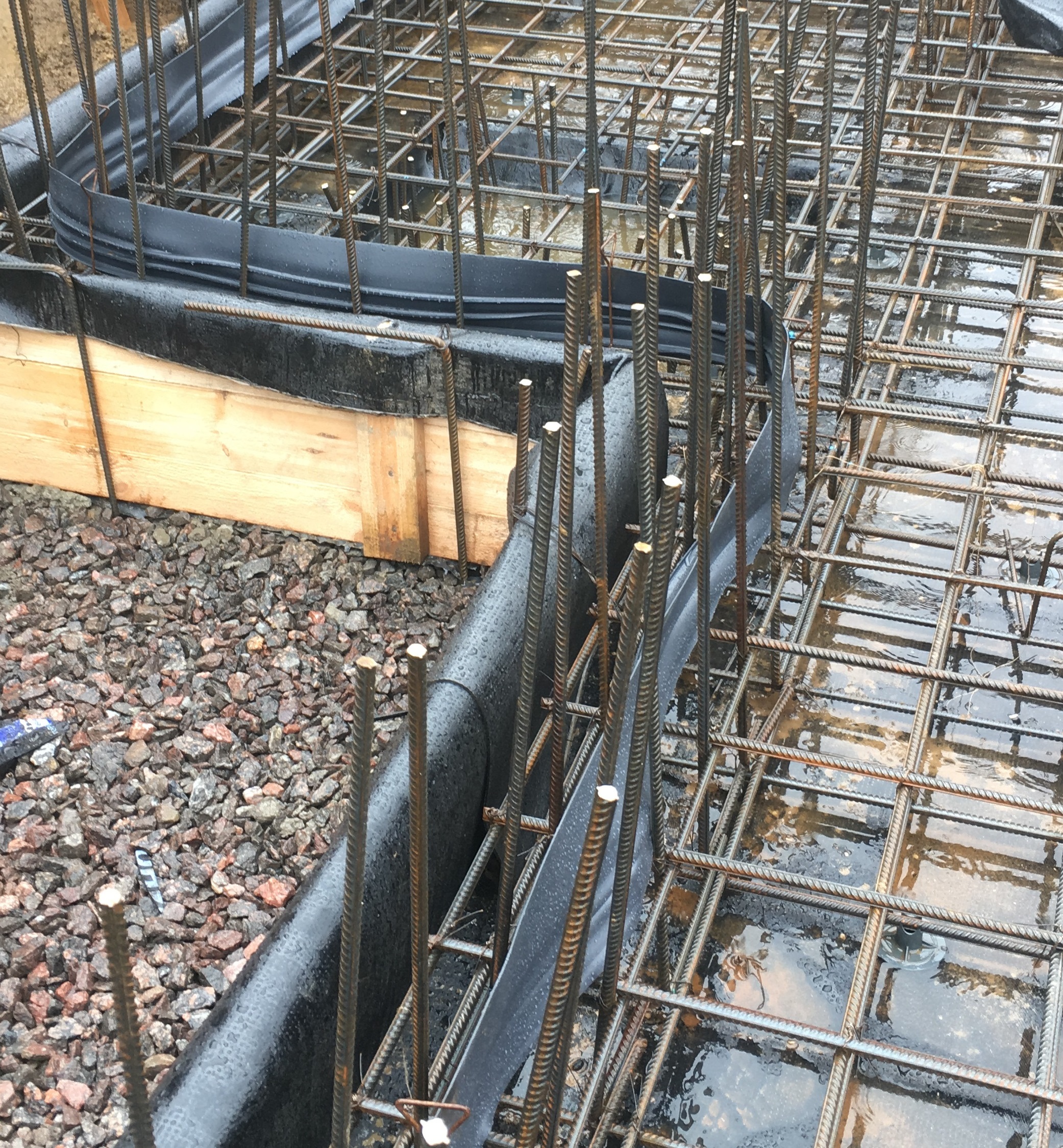 Заливка фундамента