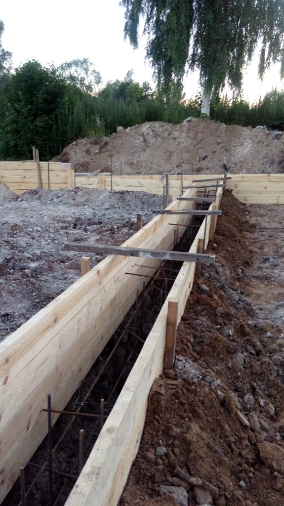 Заливка фундамета