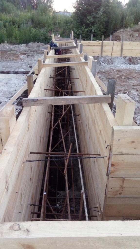 Заливка фундамета