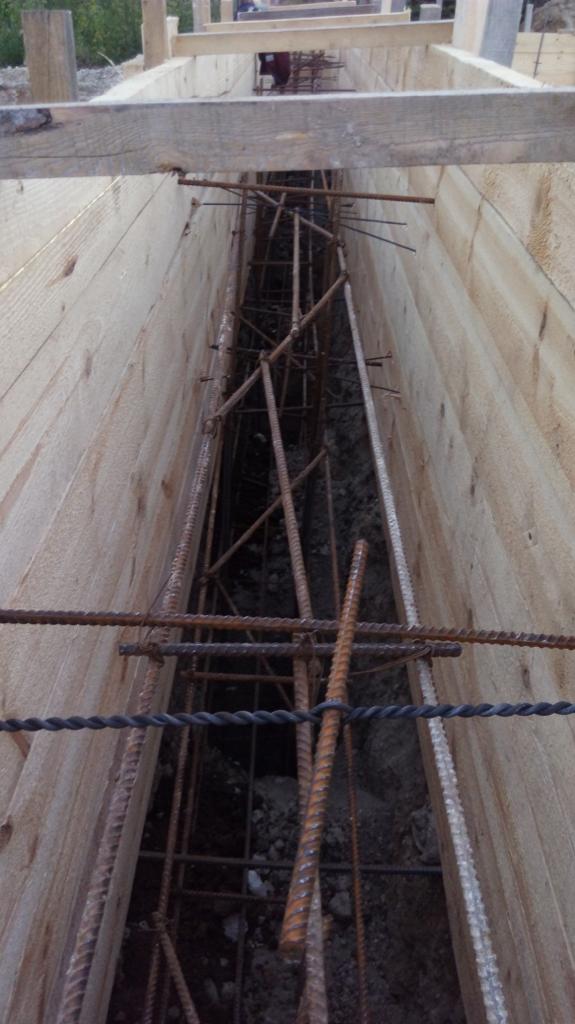 Заливка фундамета